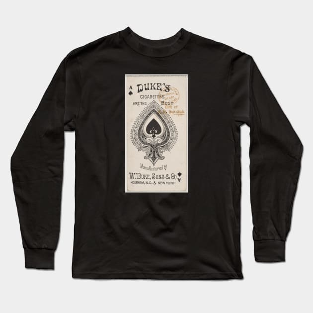 Ace of Spades Playing Card Long Sleeve T-Shirt by EmoteYourself